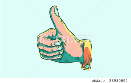 Thumbs up Like Icon Symbol Illustration Concept 28980692