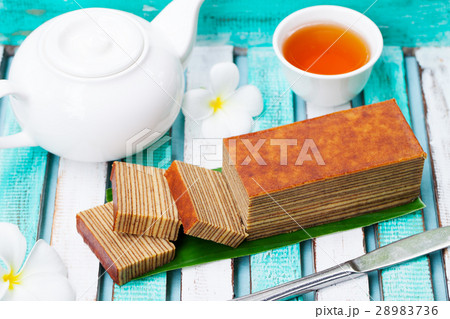 Traditional Indonesian sweet Lapis layer cake. Traditional Indonesian sweet Lapis layer cake. 28983736