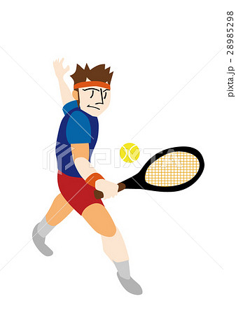 バックハンドテニスプレーヤー バックハンドテニスプレーヤー 28985298