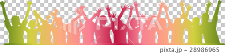 Crowd silhouette gradation 28986965