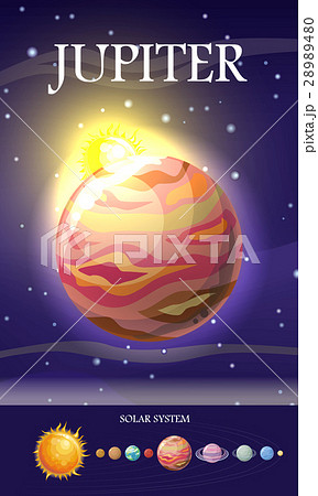 Jupiter Planet. Sun System. Universe. Vector. Jupiter Planet. Sun System. Universe. Vector. 28989480