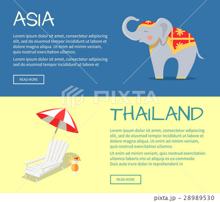 Set of Asia and Thailand Flat Vector Web Banners Set of Asia and Thailand Flat Vector Web Banners 28989530