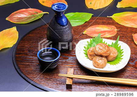 日本酒と梅干 28989596