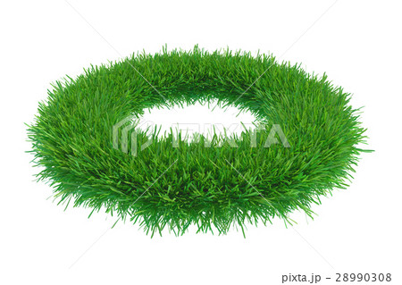 green grass circle piece 28990308