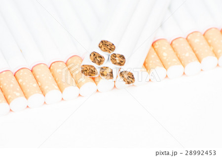 cigarette on white background cigarette on white background 28992453