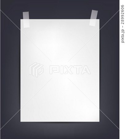 Vector shit of A4 paper with tape on dark Vector shit of A4 paper with tape on dark 28992606