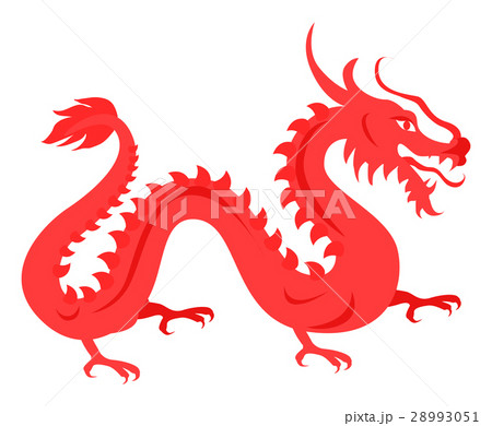 Isolated Red Dragon on White. Chinese Symbol. Isolated Red Dragon on White. Chinese Symbol. 28993051