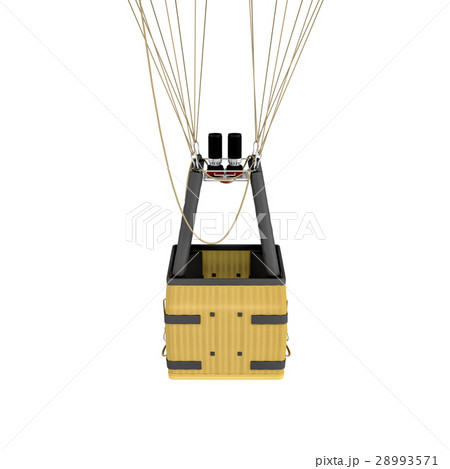 3d rendering of an air balloon basket with gas 28993571