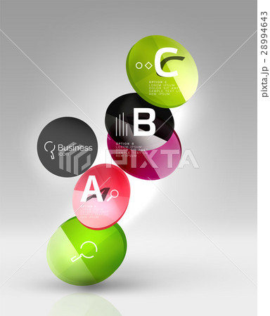 Glass circle infographics 28994643