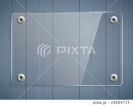 Transparent glass plate mock up 28994715