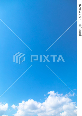 空　雲　青い空　白い雲　合成用背景素材　写真素材 28994826