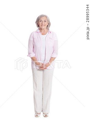Portrait of a beautiful happy elderly woman Portrait of a beautiful happy elderly woman 28995344