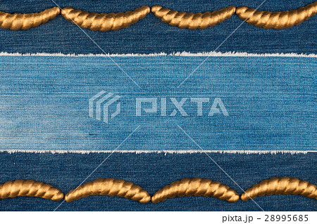 Luxury elegant frame made of gold stucco plaster 28995685