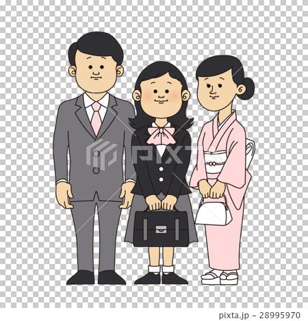 School entrance ceremony image Parents and girls (high school students) 28995970