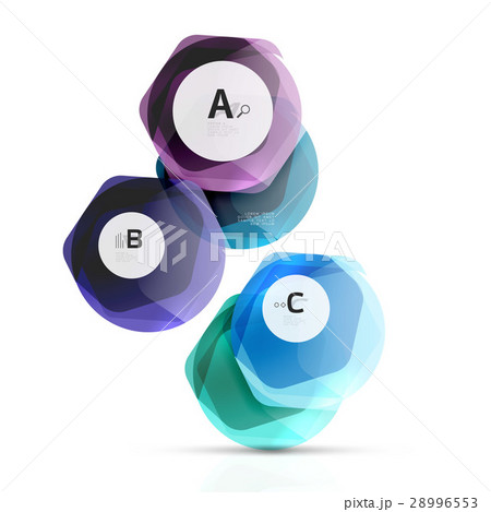 Glass glossy shiny hexagon web elements Glass glossy shiny hexagon web elements 28996553