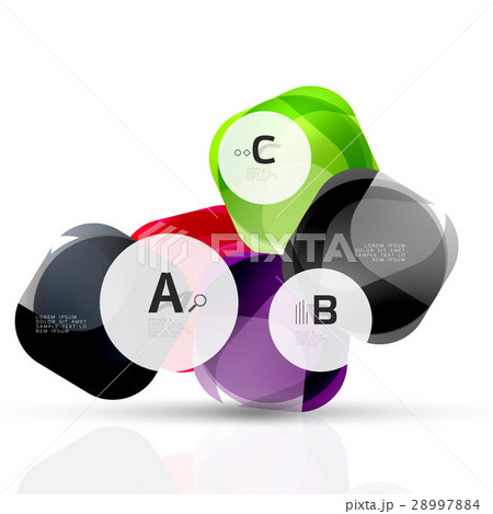 Vector glossy square elements 28997884