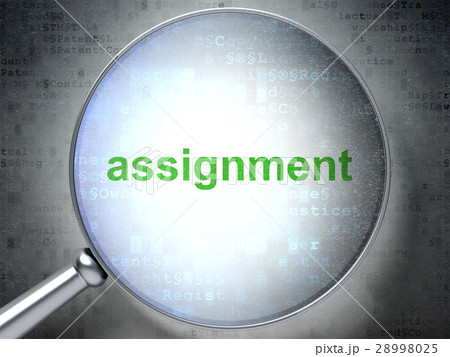 Law concept: Assignment with optical glass 28998025