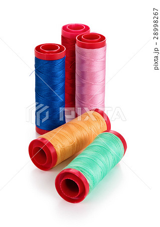 Set of colorful spools. 28998267