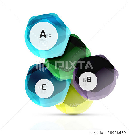 Geometrical hexagon aqua elements Geometrical hexagon aqua elements 28998680