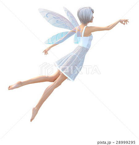 ポーズする　妖精　フェアリー　3DCGイラスト素材 28999295