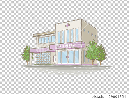 Illustration of a handwritten style hospital 29001264