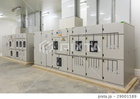 Electric control cabinet substation in a factory  29001589
