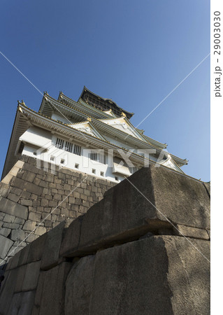 大阪城天守閣と石垣 29003030