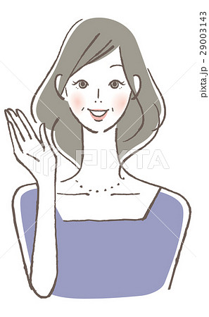 案内する女性　中年 29003143