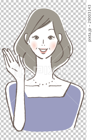 案内する女性　中年 29003143