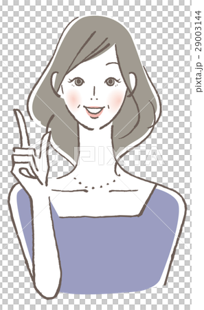 Pointing female middle-aged 29003144