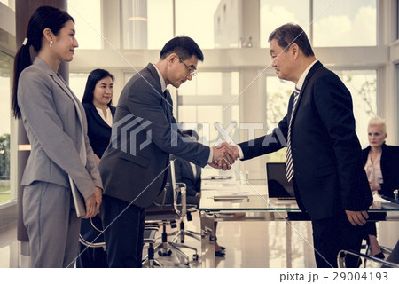 Business Partners Introductionary Handshake Bow 29004193