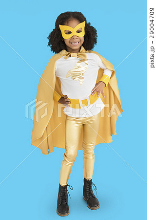 Little Girl Superherokid Pose Smile Studio 29004709