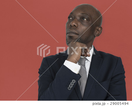 African Descent Man Thinking Concept African Descent Man Thinking Concept 29005494