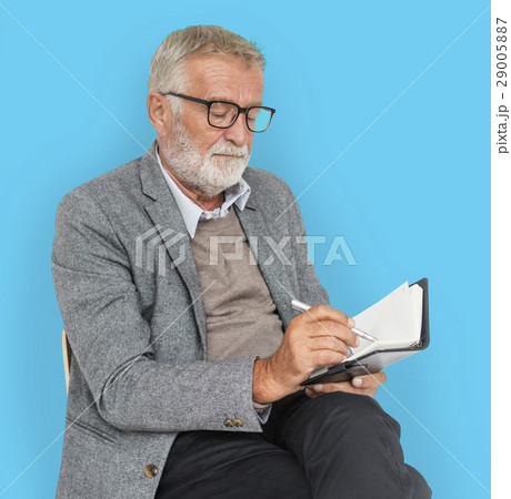 Businessman Writing Notebook Lecture Journal Concept Businessman Writing Notebook Lecture Journal Concept 29005887