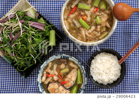 Vietnamese food for daily meal, mam kho 29006423