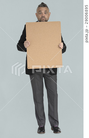 Caucasian Business Man Holding Board 29006895