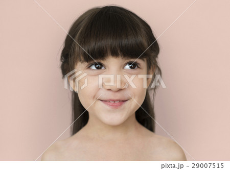 Little Girl Smiling Bare Chested 29007515