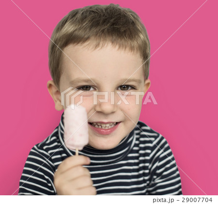 Little Boy Kid Adorable Cute Portrait Ice Pop Sweet Little Boy Kid Adorable Cute Portrait Ice Pop Sweet 29007704