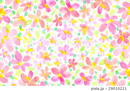 Background Material Watercolor Flower Pattern Stock Illustration