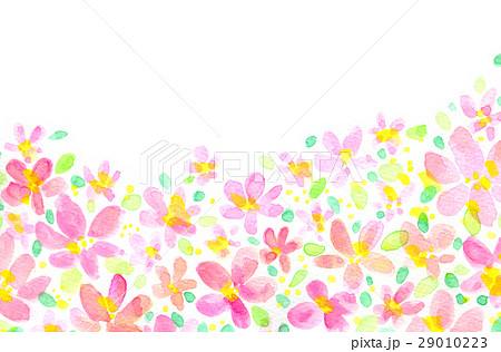 背景素材 水彩 花柄のイラスト素材 29010223 Pixta