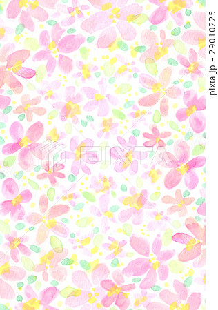 背景素材 水彩 花柄のイラスト素材 29010225 Pixta