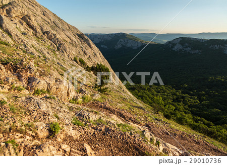 Mountains southern coast at dawn. View from the Mountains southern coast at dawn. View from the 29010736