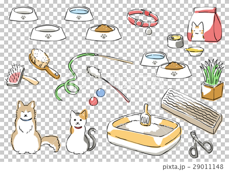 Cat And Cat Goods Stock Illustration