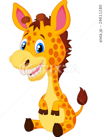 Cute giraffe cartoon 29011280