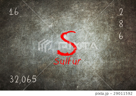 Isolated blackboard with periodic table, Sulfur 29011592