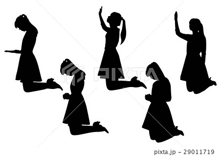silhouette of woman silhouette of woman 29011719