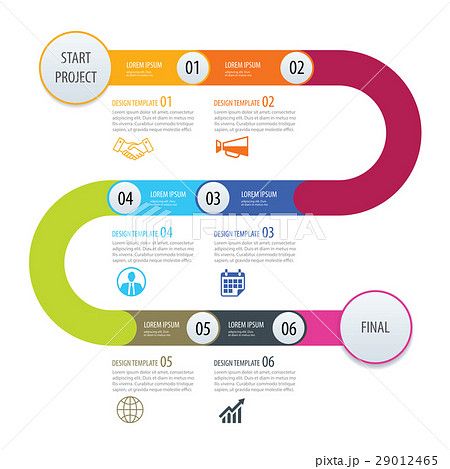 Infographic timeline template business arrows. Infographic timeline template business arrows. 29012465