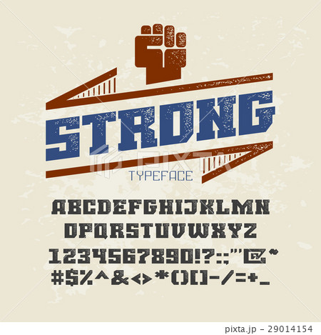 Bold serif typeface. Uppercase letters, numbers 29014154