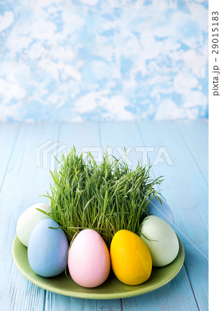 Easter eggs on a plate Easter eggs on a plate 29015183