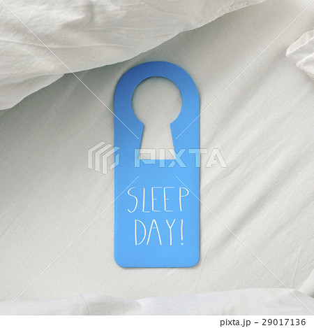 text sleep day in a door hanger 29017136